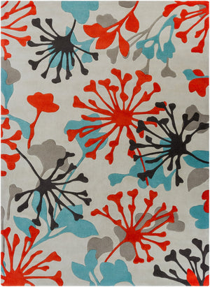 Surya Cosmopolitan 5' X 7'6" Handmade Rug - Modern, Hand Tufted, Medium Pile, Affordable Luxury Decor Teal Polyester Cos9197-913