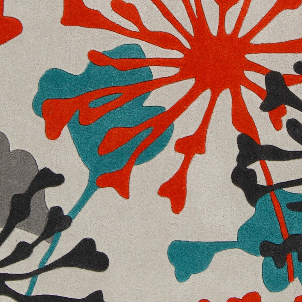 Surya Cosmopolitan 5' X 7'6" Handmade Rug - Modern, Hand Tufted, Medium Pile, Affordable Luxury Decor Teal Polyester Cos9197-913