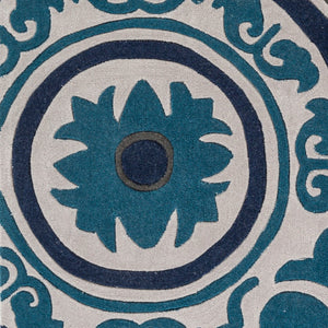 Surya Cosmopolitan 5' X 7'6" Handmade Rug - Modern, Hand Tufted, Medium Pile, Affordable Luxury Decor Ink Blue Polyester Cos9270-8rd