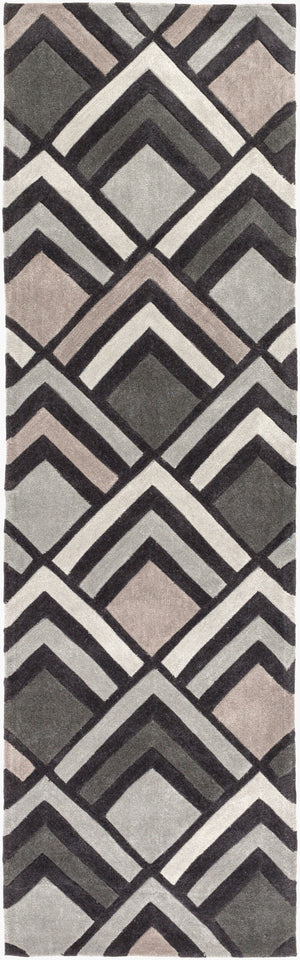 Surya Cosmopolitan 5' X 7'6" Handmade Rug - Modern, Hand Tufted, Medium Pile, Affordable Luxury Decor Black Polyester Cos9275-268