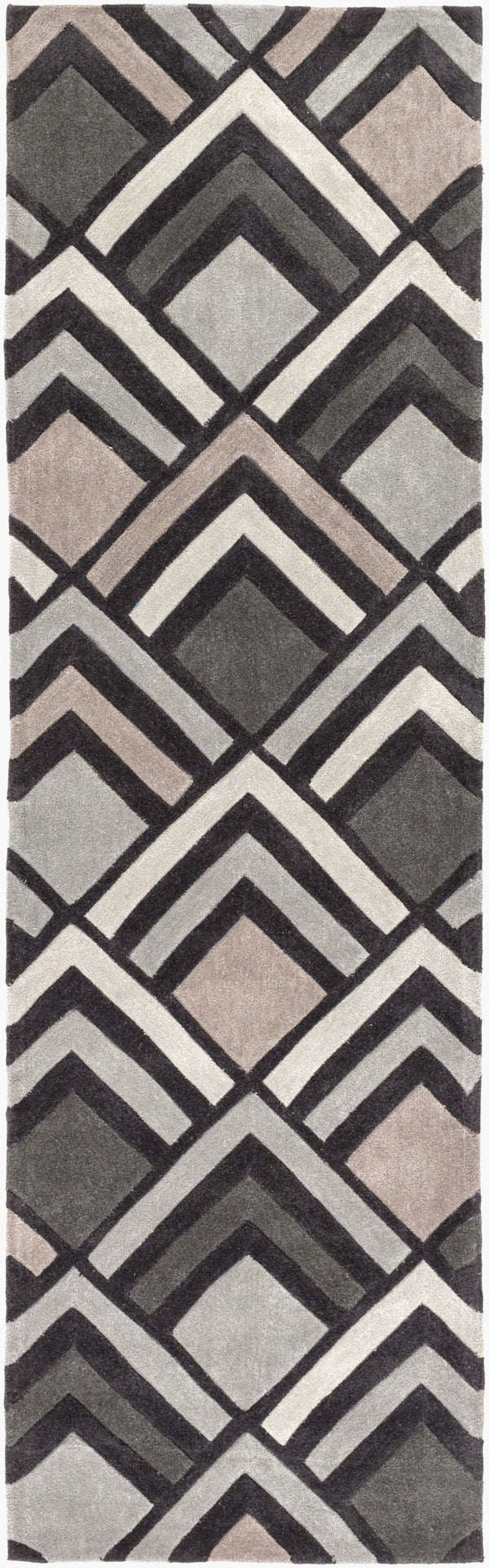 Surya Cosmopolitan 5' X 7'6" Handmade Rug - Modern, Hand Tufted, Medium Pile, Affordable Luxury Decor Black Polyester Cos9275-268