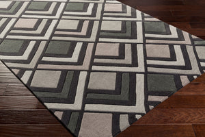 Surya Cosmopolitan 5' X 7'6" Handmade Rug - Modern, Hand Tufted, Medium Pile, Affordable Luxury Decor Black Polyester Cos9275-268