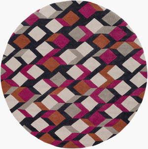 Surya Cosmopolitan 5' X 7'6" Handmade Rug - Modern, Hand Tufted, Medium Pile, Affordable Luxury Decor Plum Polyester Cos9282-8rd