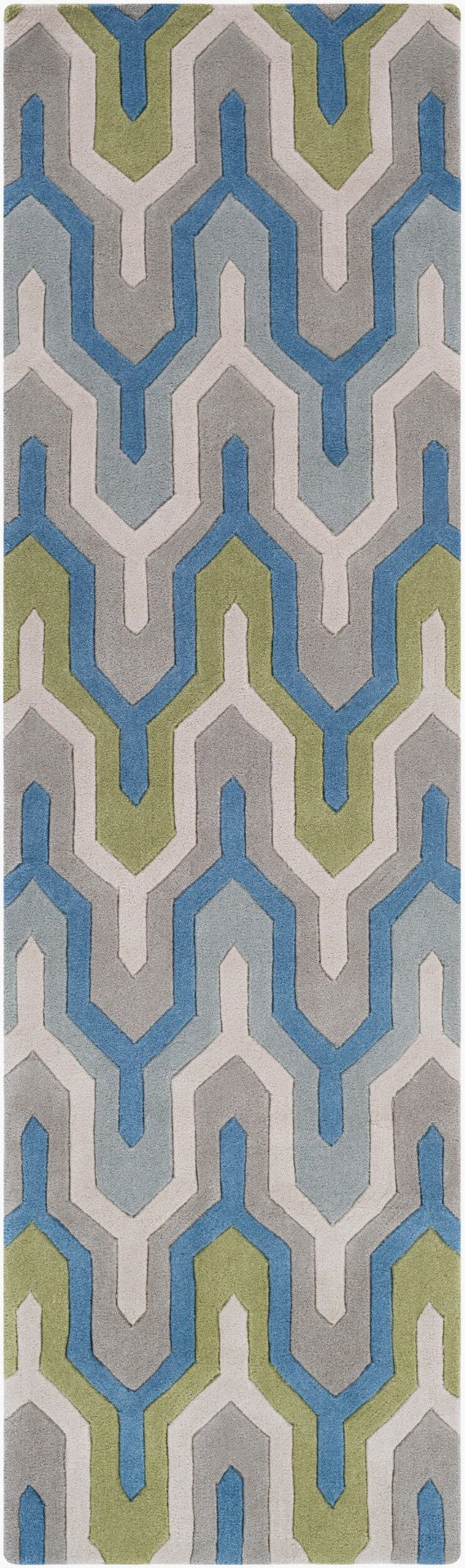 Surya Cosmopolitan Hand Tufted Polyester Runner Rug for Modern Hallways and Entryways COS9288-268