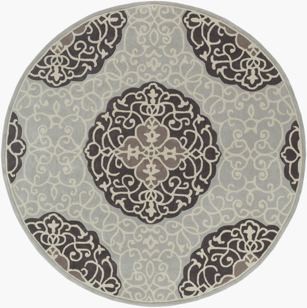 Surya Cosmopolitan Hand Tufted Polyester Area Rug Traditional Pattern Square Living Room COS9291-8RD