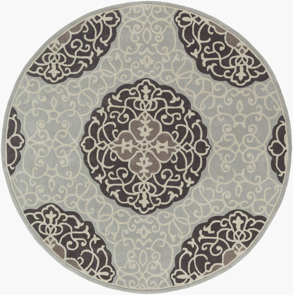 Surya Cosmopolitan Hand Tufted Polyester Area Rug Traditional Pattern Square Living Room COS9291-8RD