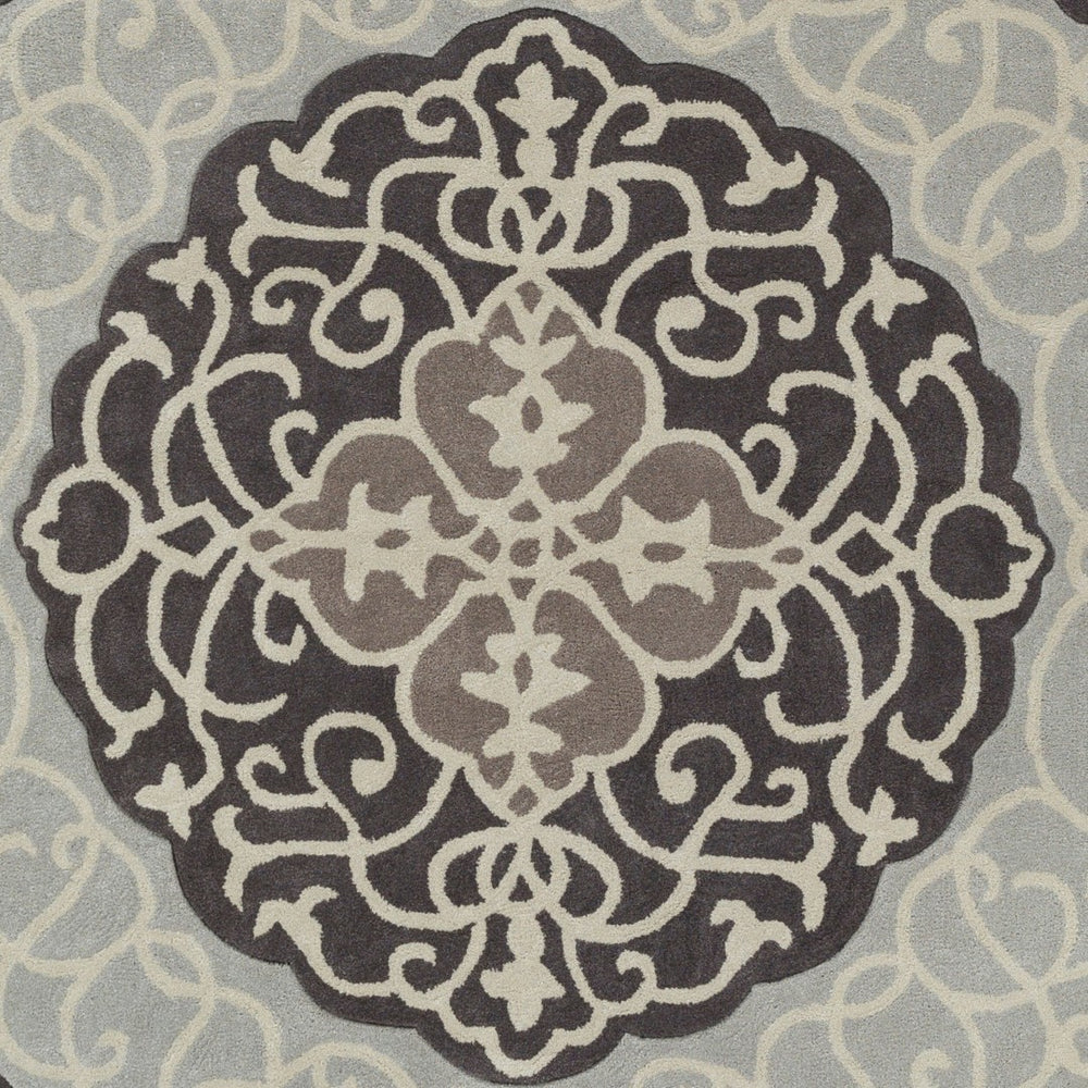 Surya Cosmopolitan Hand Tufted Polyester Area Rug Traditional Pattern Square Living Room COS9291-8RD
