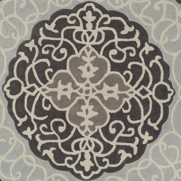 Surya Cosmopolitan Hand Tufted Polyester Area Rug Traditional Pattern Square Living Room COS9291-8RD