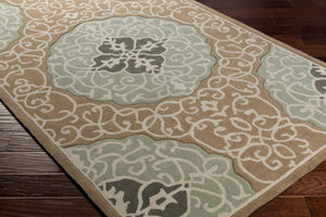 Surya Cosmopolitan Hand Tufted Square Area Rug Traditional Pattern for Living Dining Rooms COS9292-8RD