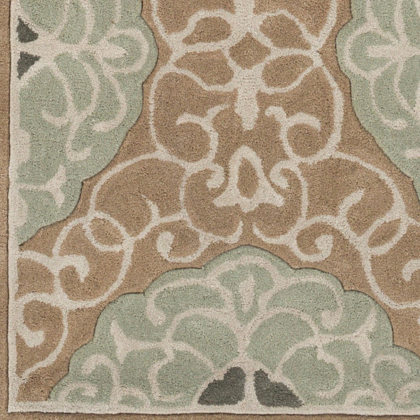 Surya Cosmopolitan 5' X 7'6" Handmade Rug - Modern, Hand Tufted, Medium Pile, Affordable Luxury Decor Dusty Sage Polyester Cos9292-8rd