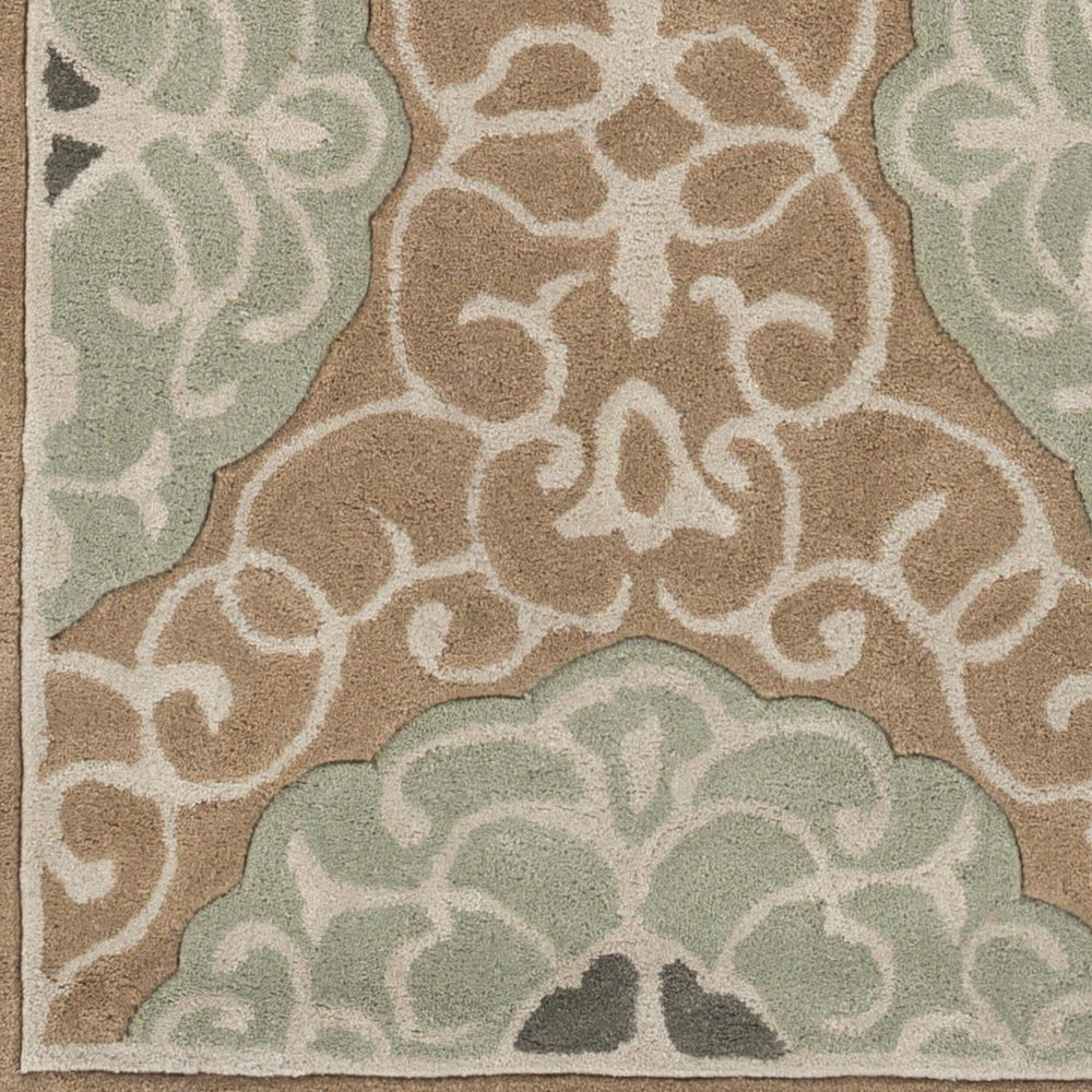 Surya Cosmopolitan Hand Tufted Square Area Rug Traditional Pattern for Living Dining Rooms COS9292-8RD