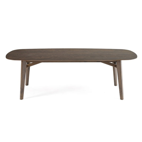 VIG Furniture Costello Night Wenge Mid-Century Modern Dining Table — Seats 8, Tapered Legs, Durable Veneer Top VGMA-MI-3202