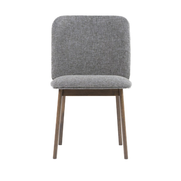 VIG Furniture Costello Mid-Century Grey Fabric Dining Chairs Set Of 2 — Wenge Tapered Legs, Plush Upholstery, 220 Lb VGMA-MI-1158-GRYWGE