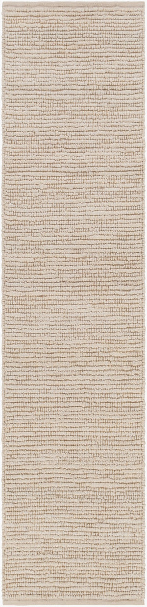 Livabliss Continental Hand Woven Jute Area Rug Organic Texture for Living Room or Dining Space Ivory 2'6" x 10' COT1930-2610
