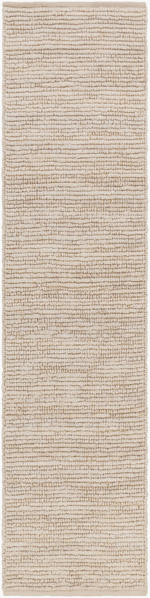 Livabliss Continental Hand Woven Jute Area Rug Organic Texture for Living Room or Dining Space Ivory 2' x 8' COT1930-28