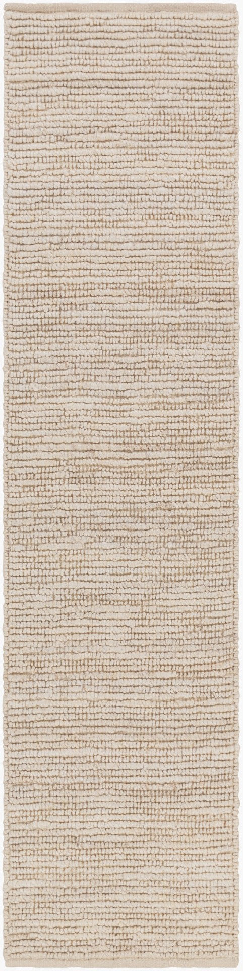 Livabliss Continental Hand Woven Jute Area Rug Organic Texture for Living Room or Dining Space Ivory 2' x 8' COT1930-28