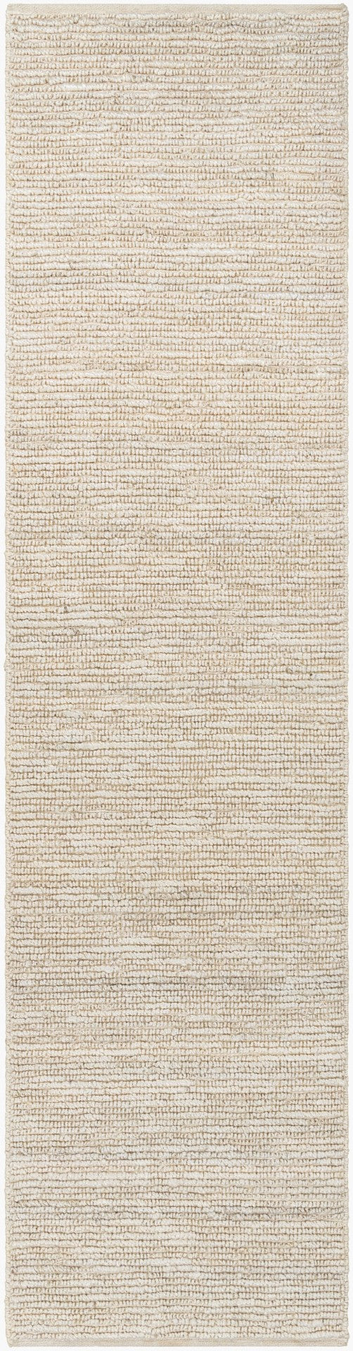 Livabliss Continental Hand Woven Jute Area Rug Organic Texture for Living Room or Dining Space Ivory 3' x 12' COT1930-312