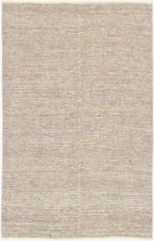 Livabliss Continental Hand Woven Jute Area Rug Organic Texture for Living Room or Dining Space Ivory 5' x 8' COT1930-58