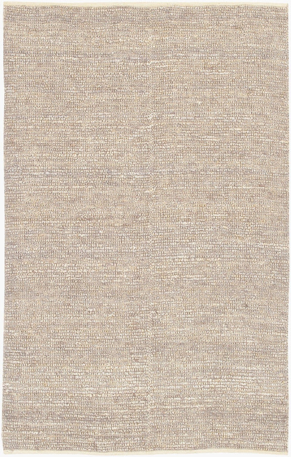 Livabliss Continental Hand Woven Jute Area Rug Organic Texture for Living Room or Dining Space Ivory 5' x 8' COT1930-58