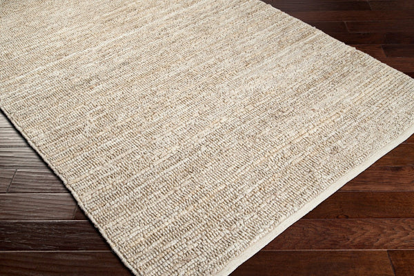 Livabliss Continental Hand Woven Jute Area Rug Organic Texture for Living Room or Dining Space Ivory 3' x 12' COT1930-312