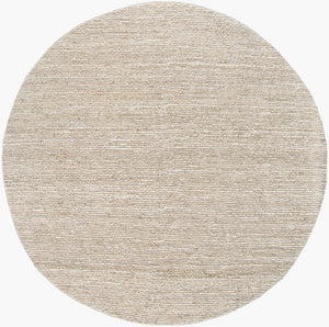 Livabliss Continental Hand Woven Jute Area Rug Organic Texture for Living Room or Dining Space Ivory 8' x 8' Round COT1930-8RD