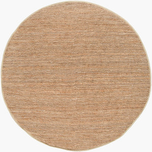 Livabliss Continental Hand-woven Jute Area Rug Natural Fiber Cottage Style for Living Room Tan 8' x 8' COT1931-8RD