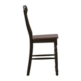 Homelegance By Top-Line Antonio Antique Two-Tone Counter Height Chairs (Set of 2) Black Rubberwood