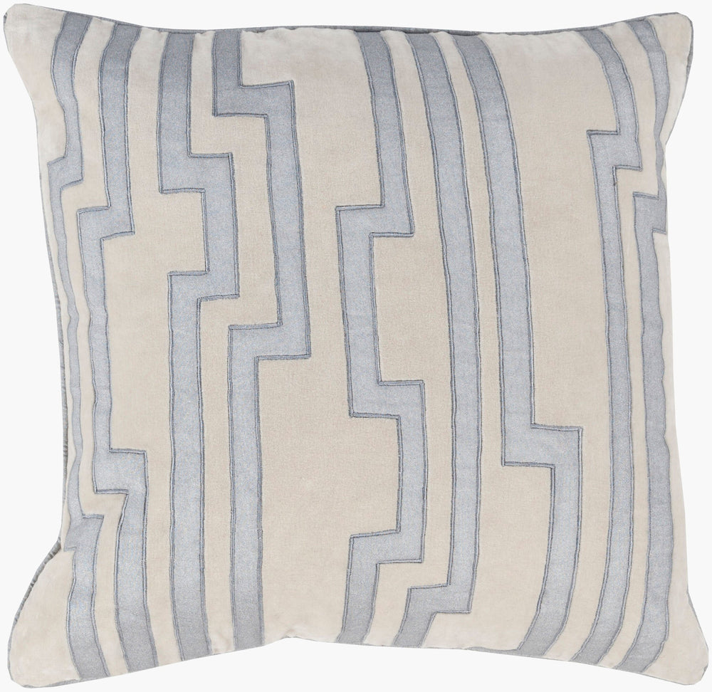 Surya Velocity 18"X18" Modern Accent Pillow - Luxurious Cotton-linen Blend, Elegant Design For Home Decor Metallic Gold Linen,Cotton,Cotton Cov002-1818p