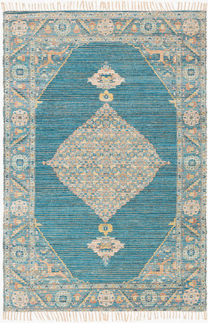 Surya Coventry 2' X 3' Handmade Jute Rug - Timeless Elegance, Durable Comfort For Stylish Home Decor Teal Jute,Polyester,Cotton Cov2302-576