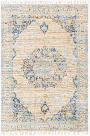 Surya Coventry 2' X 3' Handmade Jute Rug - Timeless Elegance, Durable Comfort For Stylish Home Decor Denim Jute,Polyester,Cotton Cov2304-576