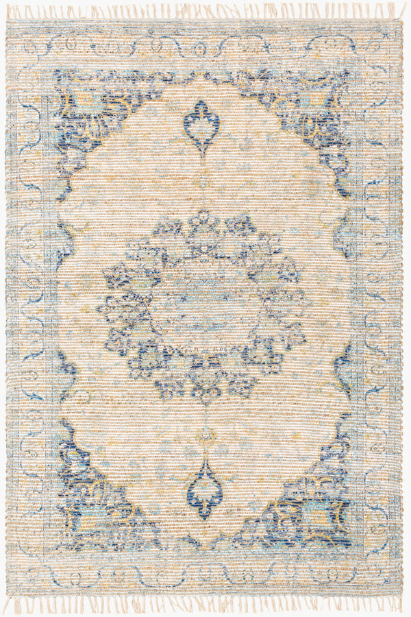 Surya Coventry 2' X 3' Handmade Jute Rug - Timeless Elegance, Durable Comfort For Stylish Home Decor Denim Jute,Polyester,Cotton Cov2304-576