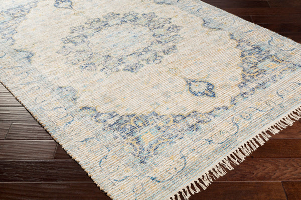 Surya Coventry 2' X 3' Handmade Jute Rug - Timeless Elegance, Durable Comfort For Stylish Home Decor Denim Jute,Polyester,Cotton Cov2304-268