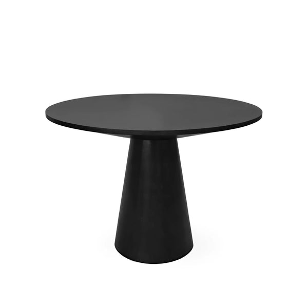 Cove Round Pedestal Counter Height Table Rubberwood Vintage Black for Kitchen Dining