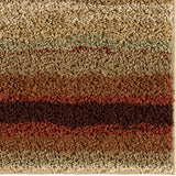 Orian Rugs Impressions Shag Sundown Machine Woven Polypropylene Transitional Area Rug Red Polypropylene