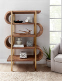 Pulaski Furniture Scott Living Heritage 4-Shelf S-Design Open Bookcase Natural, Natural Sheesham Dalbergia Sissoo P401DJ073