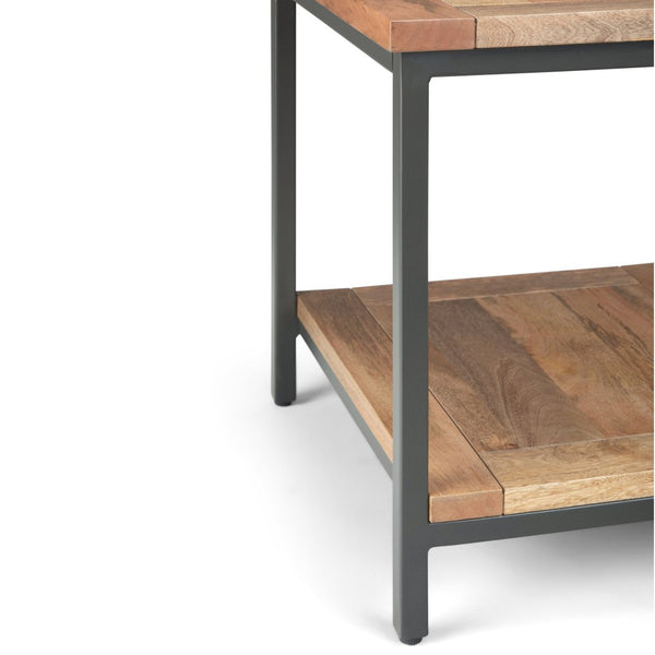 English Elm Skyler End Table - Handcrafted Solid Mango Wood With Metal Frame, Industrial Style For Versatile Use B136P159616-GIGA
