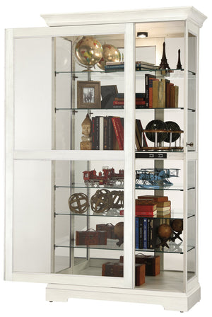 Hekman Furniture 680639 Tyler Iv Curio Cabinet - Elegant White Display Case With Adjustable Shelves & Led Lighting Aged Linen Tyler Iv Curio Cabinet 680639