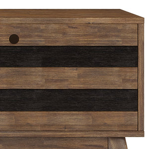 English Elm Clarkson Low Tv Stand - Handcrafted Rustic Acacia Wood Media Console For Stylish Home Entertainment B136P158781