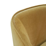 Homelegance By Top-Line Namine Velvet Barrel Back Acrylic Leg Accent Chair Gold Velvet