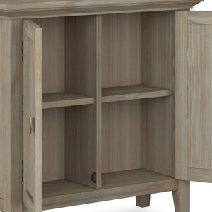 English Elm Redmond Handcrafted Low Storage Cabinet In Distressed Grey - Timeless Charm For Any Room B136P159526-GIGA