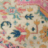 Nourison Passion PSN25 Machine Made Power-loomed Ornamental Border Indoor Only Bohemian Vintage Rug Ivory Pink, Ivory Pink 100% Polypropylene 99446748102