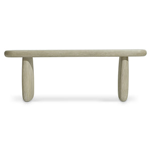 Bernhardt Bernhardt Arcadia Bench — 54" Oak Seat With Clay Resin Rounded Legs, Rustic-Modern Entryway Seating 334508