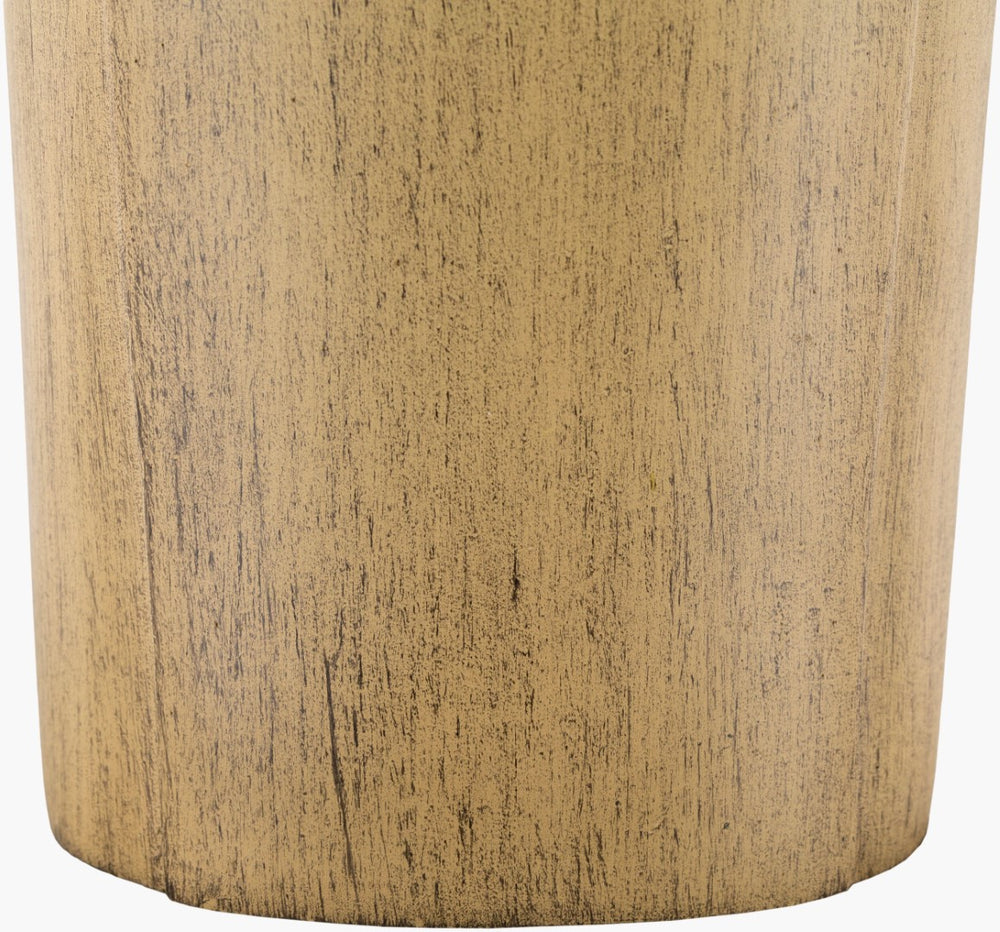 Surya Capitan 30" Elegant Accent Table Lamp With Sturdy Resin Base And Charming Linen Shade For Ambiance Body, Tan,Finial, Tan,Harp, Metallic ,Brass,Cord, Translucent Resin,Linen,Polyester,Resin Cpi-001