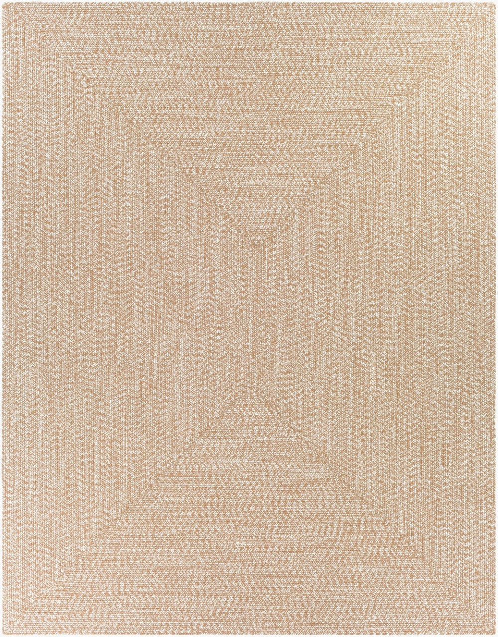 Livabliss Chesapeake Bay Flatweave Polypropylene Rug Country Cottage Style Indoor Outdoor Area Brown, Cream 7'6" x 9'5" CPK2300-7696