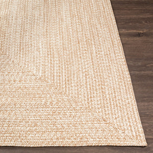 Livabliss Chesapeake Bay Flatweave Polypropylene Rug Country Cottage Style Indoor Outdoor Area Brown, Cream 6' x 9' Rectangle CPK2300-69