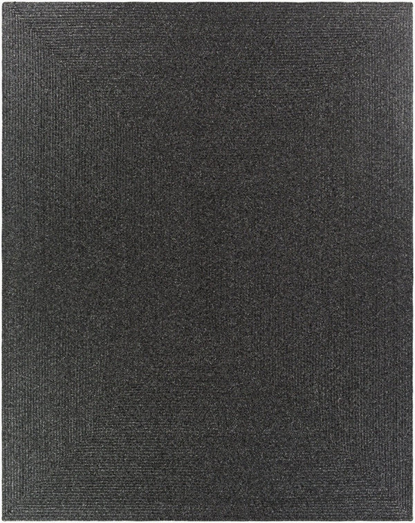 Livabliss Chesapeake Bay Cottage Style Flatweave Polypropylene Outdoor Rug for Patio Spaces Black 7'6" x 9'5" CPK2301-7696
