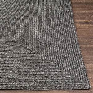 Livabliss Chesapeake Bay Cottage Style Flatweave Polypropylene Outdoor Rug for Patio Spaces Black 2' x 3' CPK2301-23