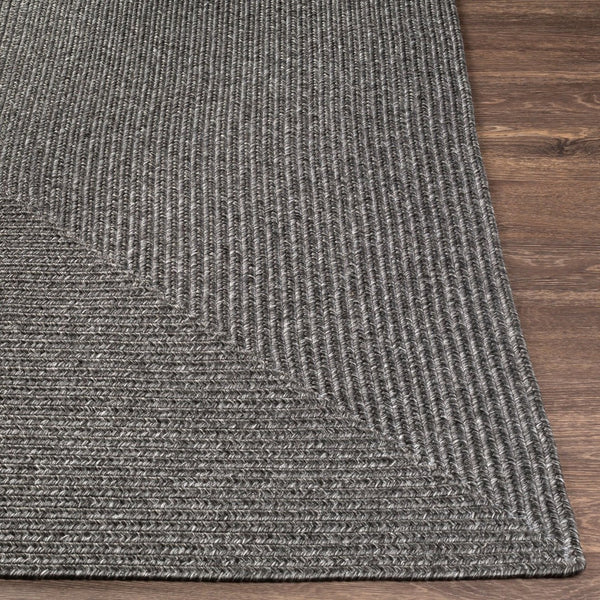 Livabliss Chesapeake Bay Cottage Style Flatweave Polypropylene Outdoor Rug for Patio Spaces Black 2' x 3' CPK2301-23