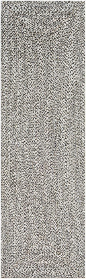Livabliss Chesapeake Bay Flatweave Polypropylene Outdoor Rug for Patios Porches and Casual Spaces Charcoal, Black 2'6" x 8' CPK2302-268