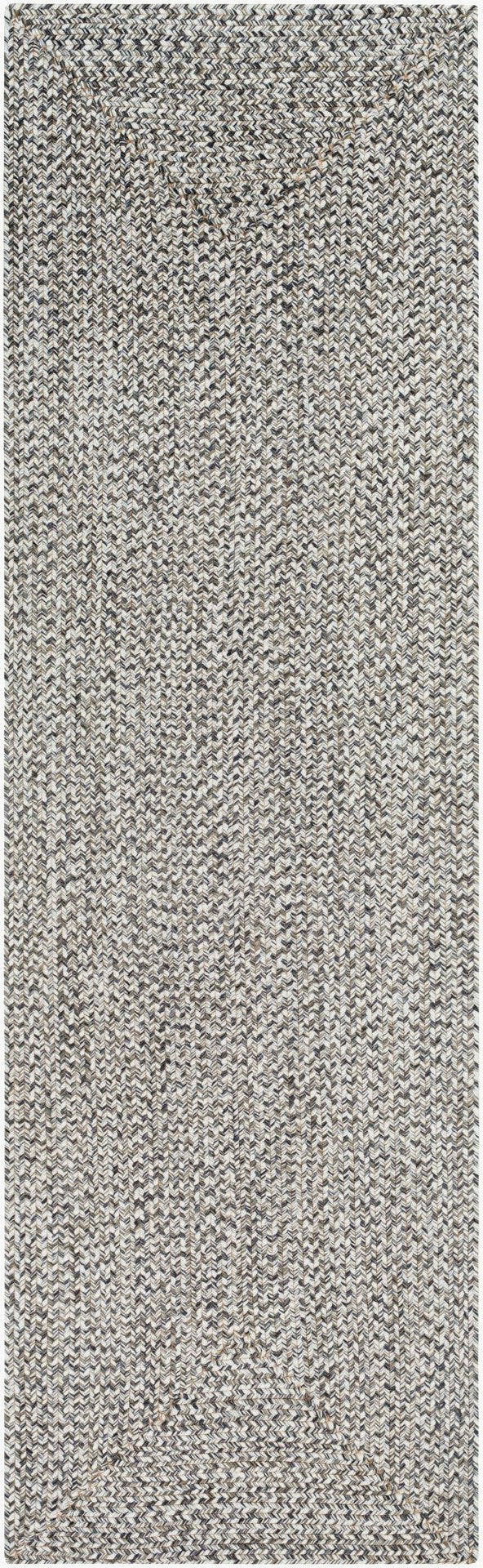 Livabliss Chesapeake Bay Flatweave Polypropylene Outdoor Rug for Patios Porches and Casual Spaces Charcoal, Black 2'6" x 8' CPK2302-268